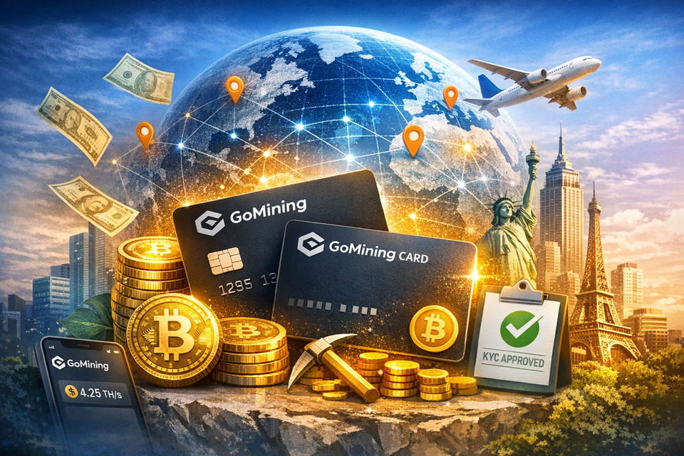 GoMining Card: Krypto Kreditkarte im Alltag nutzen und dabei weiter Mining-Power aufbauen